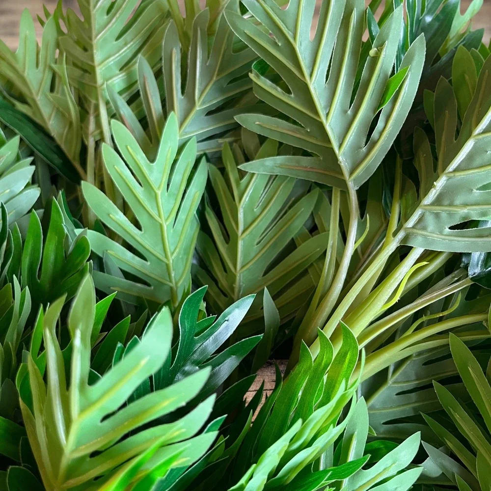 Artificial Tropical Foliage Fern Greenery Indoor Plants 20 Bundles 12